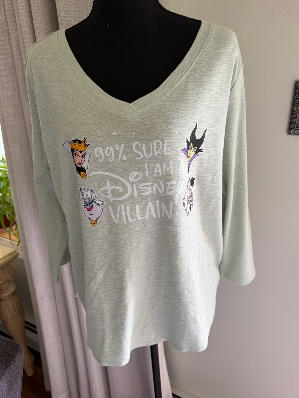 Light Sage V-Neck 3/4 Sleeve Top MADE WITH ❤️